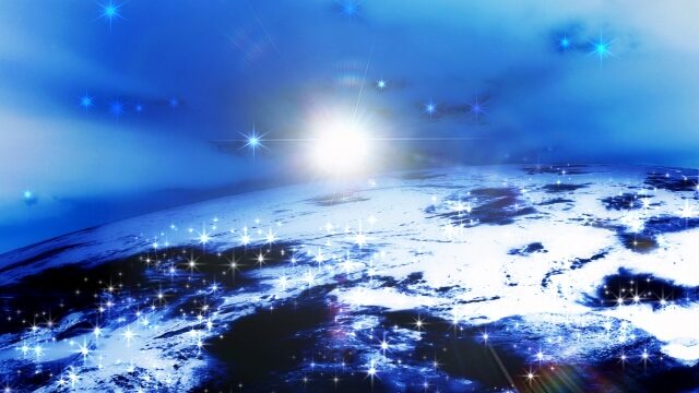 氷河期の地球をイメージした画像