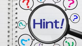 Hintと書かれた虫眼鏡