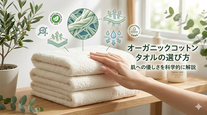 オーガニックコットンのタオル画像