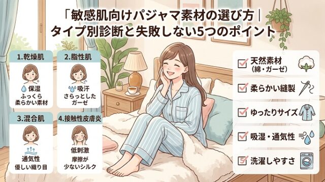 敏感肌のためのパジャマ素材の選び方