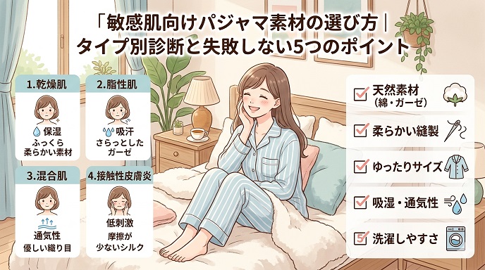 敏感肌のためのパジャマ素材の選び方