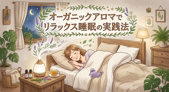 アロマで眠っている女性の絵
