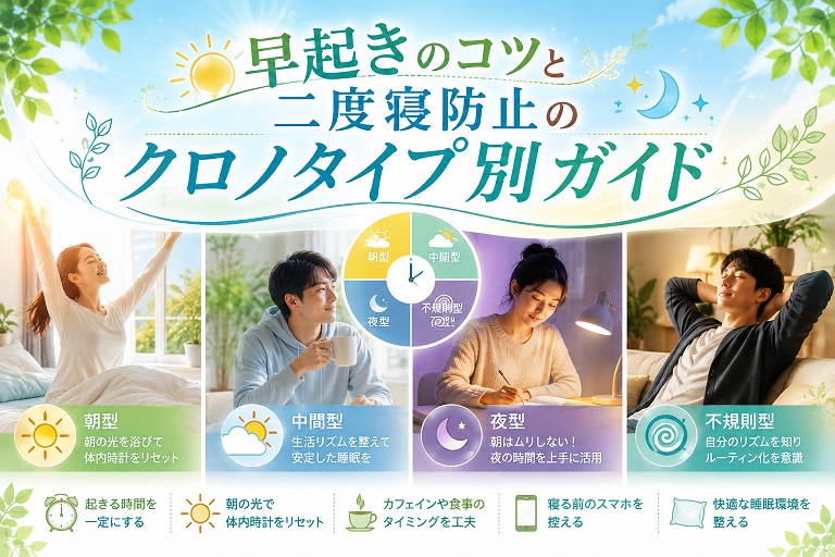 早起きのコツ画像