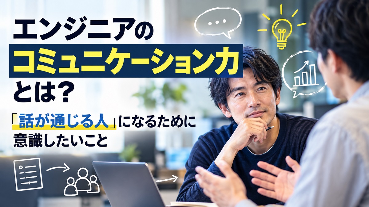 エンジニアのコミュニケーション力を話し合う絵